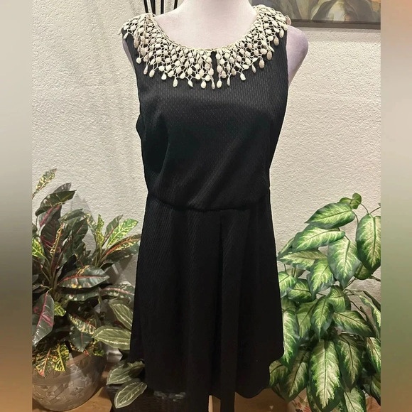 Free People cream lace/knit mini dress size L - Picture 2 of 12